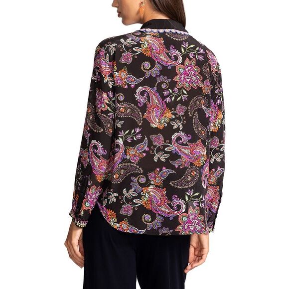 Johnny Was Womens  Mills Silk Shirt - Picture 2 of 3